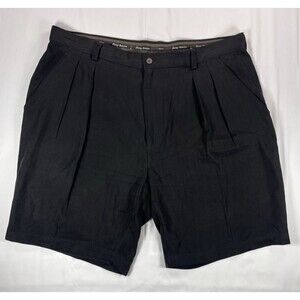 Tommy Bahama Black 100% Silk Pleated Shorts 40